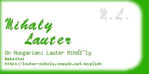 mihaly lauter business card
